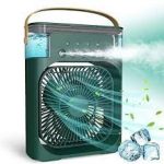 3 in 1 USB Portable Non-Rechargeable Air Cooling Fan Humidifier Purifier with Mist and LED Light.